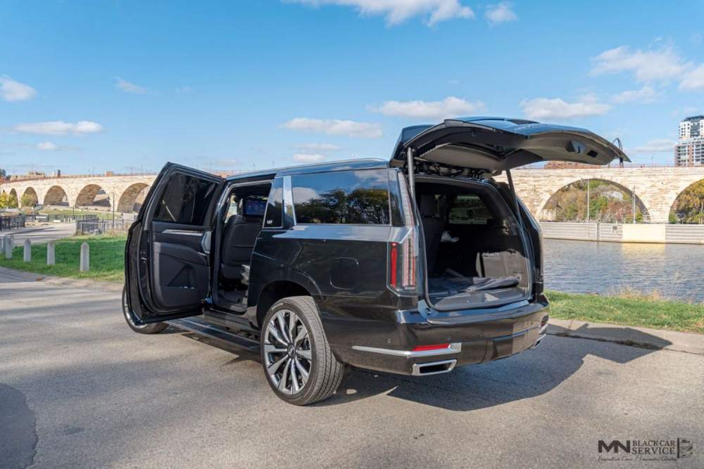 MN Black Car executive luxury SUV interior